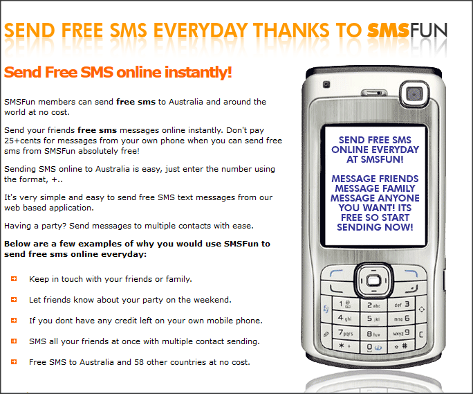 50 Free SMS Per Day from SmsFun