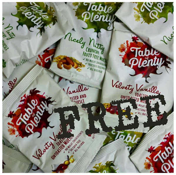 Free Museli From Table of Plenty – Instagram