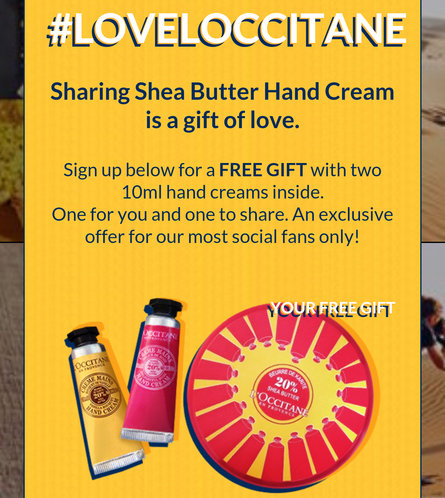 Free Shea butter hand cream
