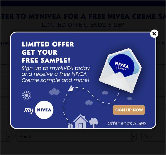 Free Nivea Creme sample