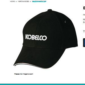 Free Kobelco black cotton cap 