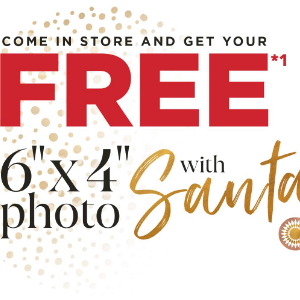 Free 6×4 Photo with Santa Harvey Norman